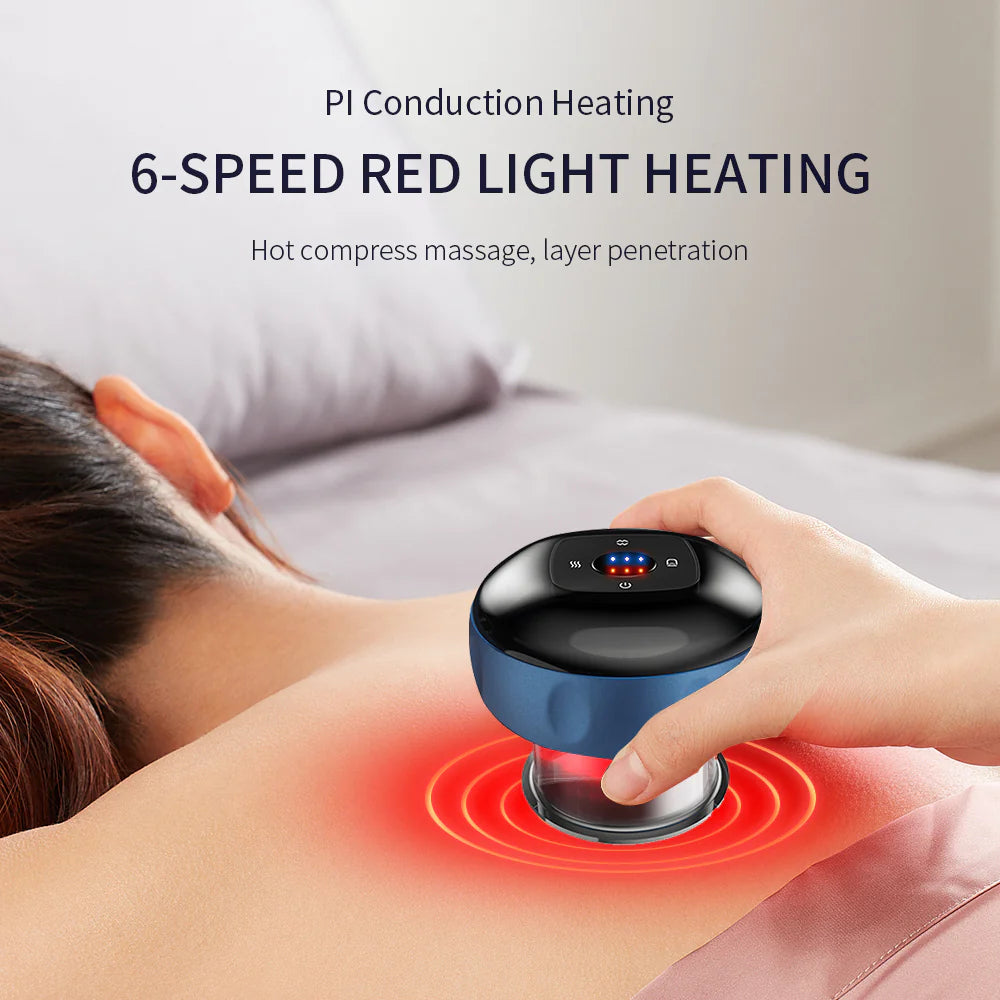 Masajeador de Ventosas Eléctrico (Pack de 2) 6 Velocidades + Calor